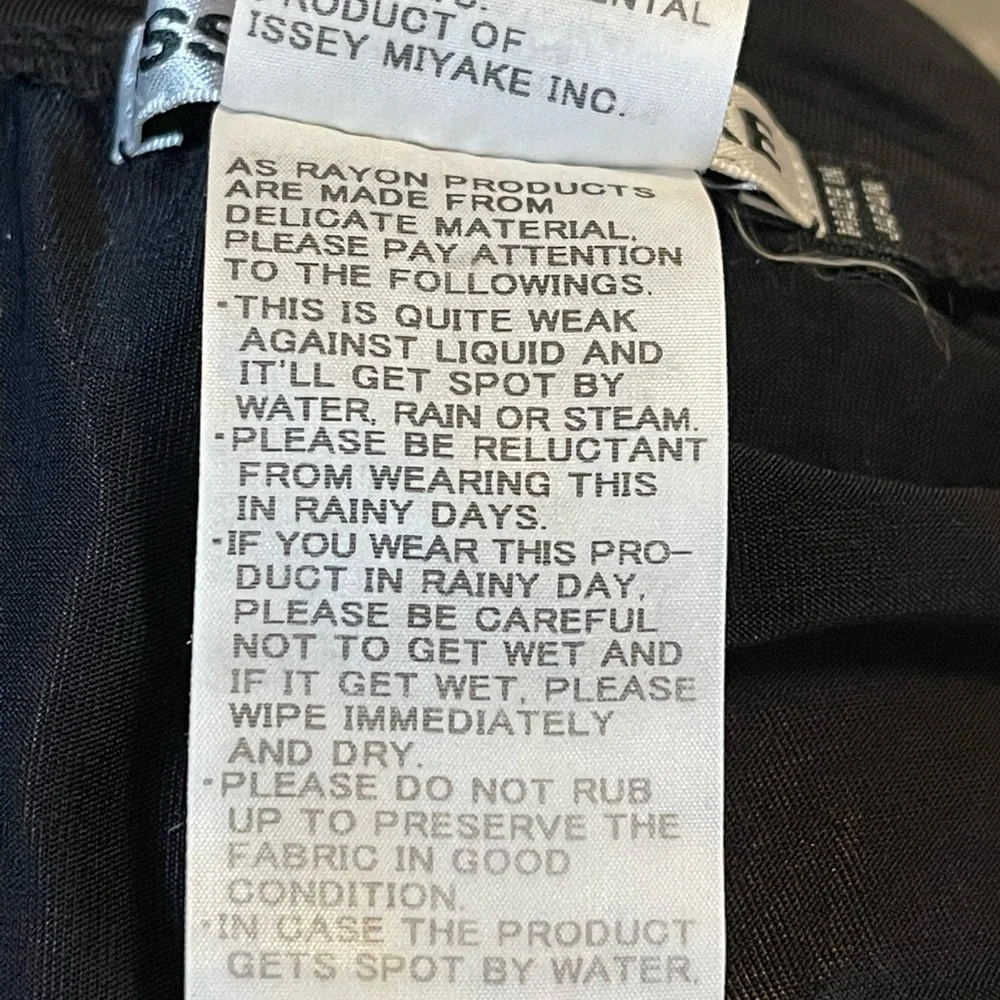 ISSEY MIYAKE - beautiful black, wide leg, Raw edge pants. - Picture 11 of 13